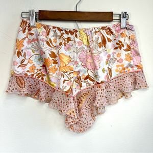 Victoria’s Secret floral flutter hem sleep shorts